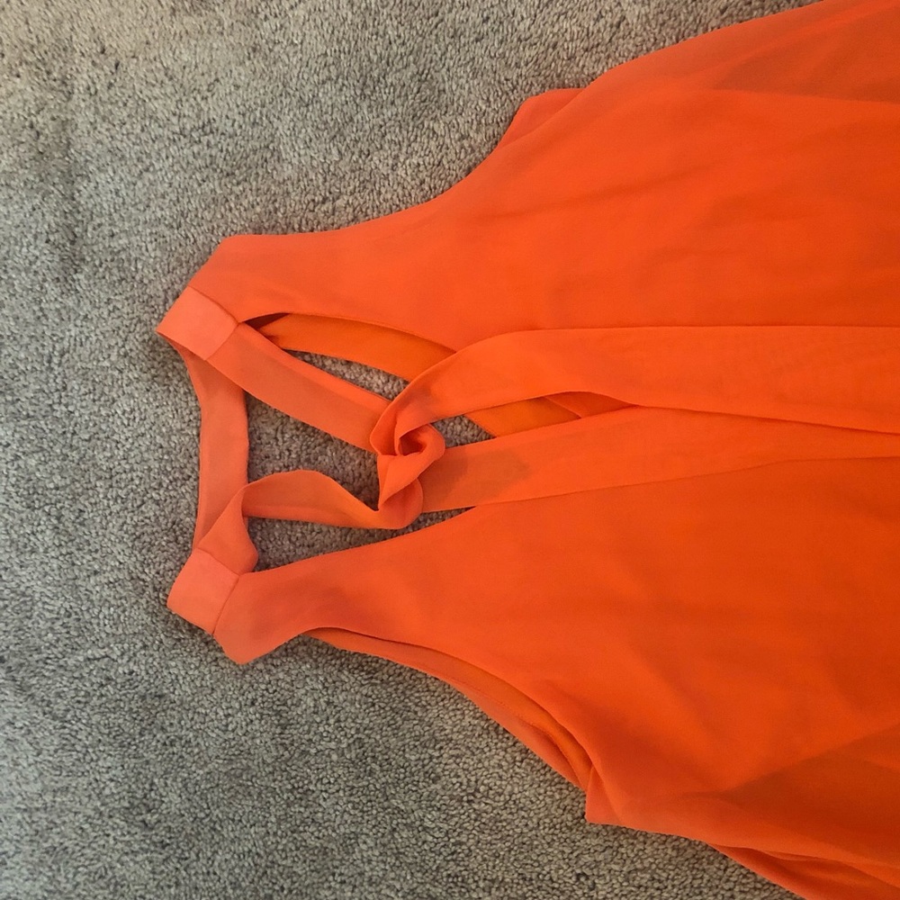 Orange keyhole dress